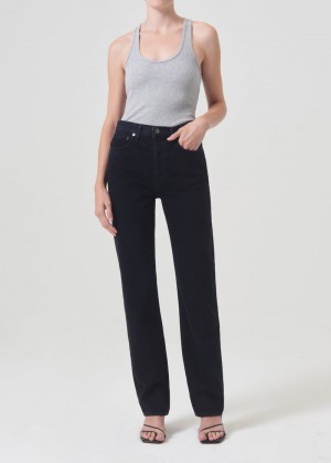 Agolde 90's Pinch Waist High Rise Straight Long Crushed | MVO156084