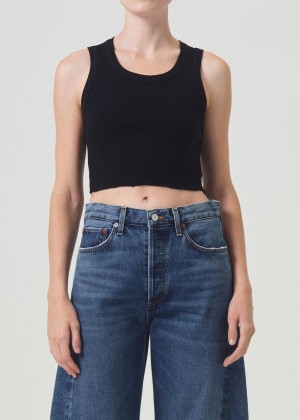 Agolde Cropped Poppy Tank Black | PEJ174069