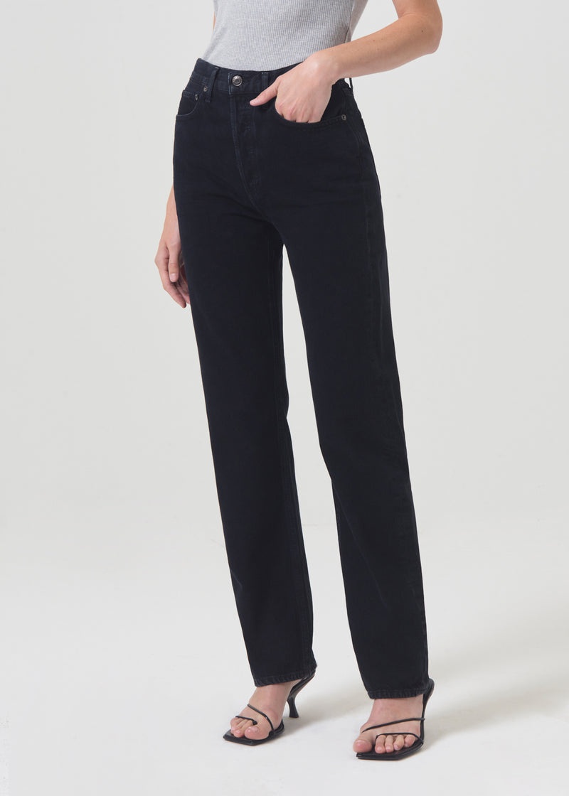 Agolde 90's Pinch Waist High Rise Straight Long Crushed | MVO156084