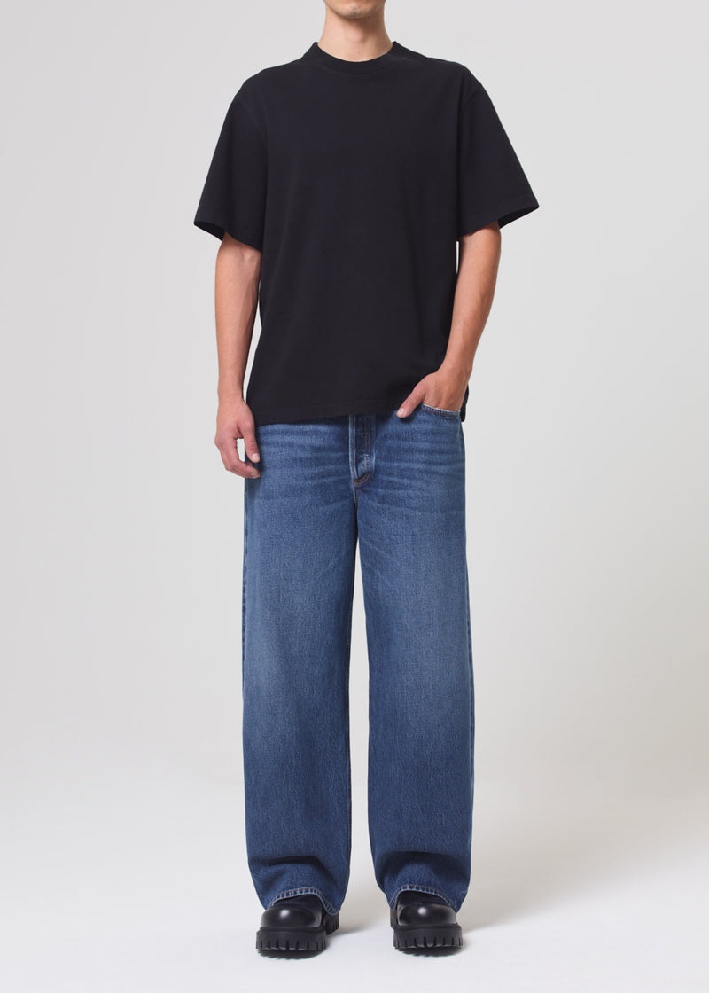 Agolde Asha Mock Neck Tee Black | CMG529160