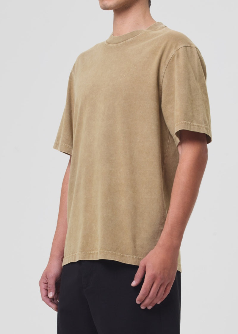 Agolde Asha Mock Neck Tee Wheat | ERN190723