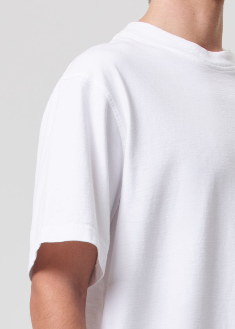 Agolde Asha Mock Neck Tee White | UGX307526