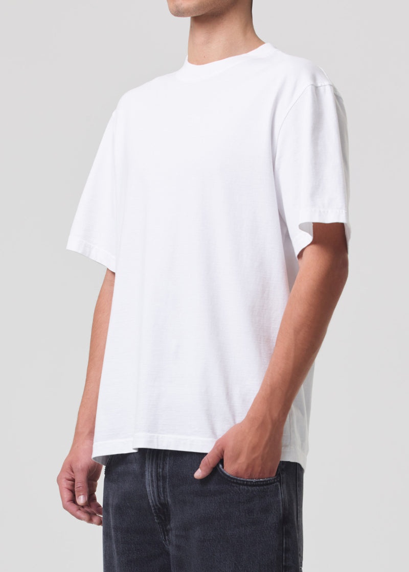 Agolde Asha Mock Neck Tee White | UGX307526