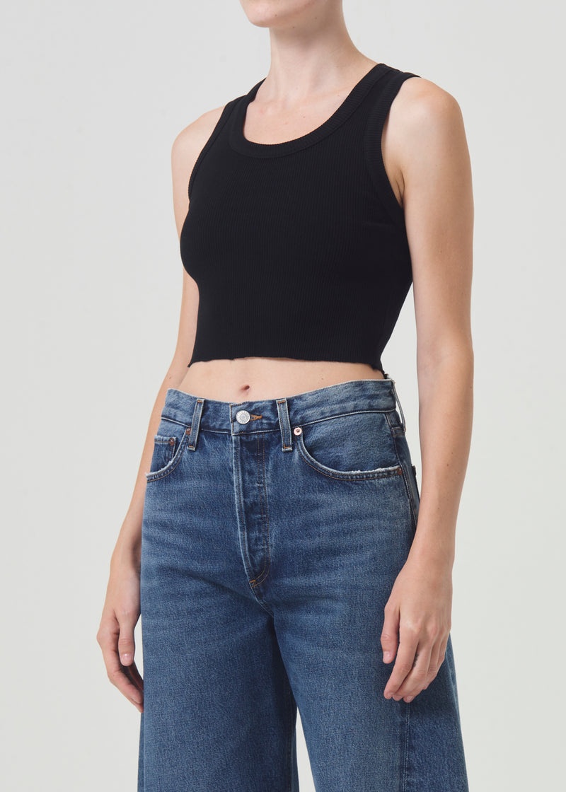 Agolde Cropped Poppy Tank Black | PEJ174069