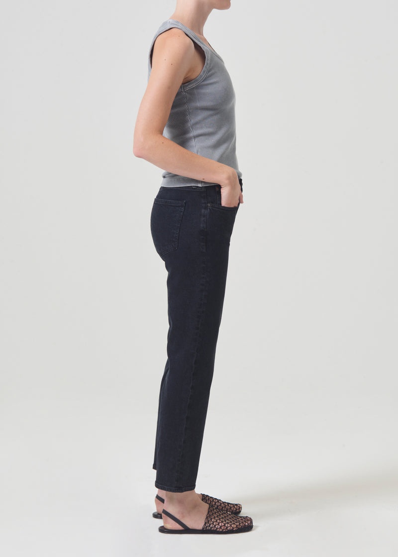 Agolde Kye Mid Rise Straight Crop (STRETCH) Pepper | UQL307918