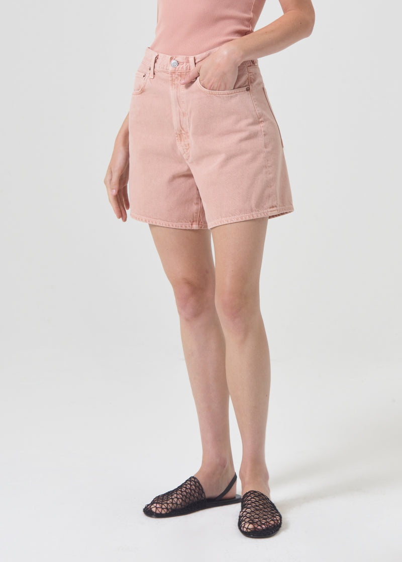 Agolde Stella High Rise Short Pink Salt | CWE603517